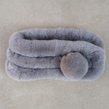 Load image into Gallery viewer, Real Rabbit Fur Scarf Women's Short Scarf Winter Warm Thickened Fur Three-Tube Big Fur Ball
