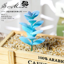 Load image into Gallery viewer, Blue Series Artificial Succulent Pant Flower Head Creative DIY Accessories Flower Arrangement Artificial Flower Plant Wall Supplies Green Plant
