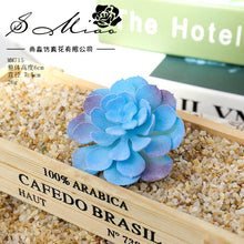 Load image into Gallery viewer, Blue Series Artificial Succulent Pant Flower Head Creative DIY Accessories Flower Arrangement Artificial Flower Plant Wall Supplies Green Plant
