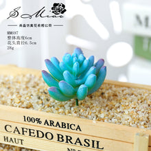 Load image into Gallery viewer, Blue Series Artificial Succulent Pant Flower Head Creative DIY Accessories Flower Arrangement Artificial Flower Plant Wall Supplies Green Plant
