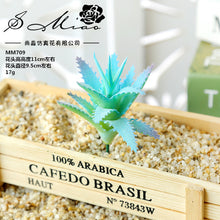 Load image into Gallery viewer, Blue Series Artificial Succulent Pant Flower Head Creative DIY Accessories Flower Arrangement Artificial Flower Plant Wall Supplies Green Plant

