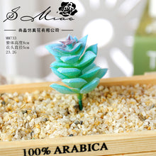Load image into Gallery viewer, Blue Series Artificial Succulent Pant Flower Head Creative DIY Accessories Flower Arrangement Artificial Flower Plant Wall Supplies Green Plant
