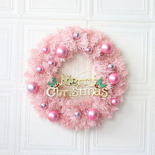 Load image into Gallery viewer, Christmas Decorative Pink Christmas Wreath 30/40/50cm Rattan Ring Shopping Window Scene
