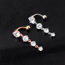 Load image into Gallery viewer, Piercing Jewelry Zircon Upside down Fashion Belly Ring Creative Navel Stud
