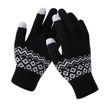 Load image into Gallery viewer, Cold Protection Thickening Adult Jacquard Gloves Manufacturer Women's Winter Knitted Touch-Screen Gloves
