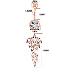 Load image into Gallery viewer, Belly Ring Creative Leaves Horse Eye Zircon Navel Stud Piercing Jewelry
