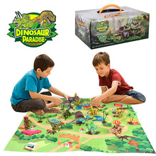 Load image into Gallery viewer, Dinosaur toy figure with activity play mat and tree, perfect gift for children, boys and girls
