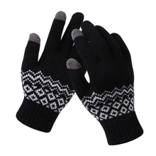 Load image into Gallery viewer, Cold Protection Thickening Adult Jacquard Gloves Manufacturer Women's Winter Knitted Touch-Screen Gloves
