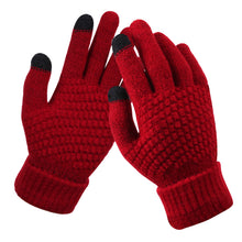 Load image into Gallery viewer, Women's Fleece Lined Padded Warm Keeping Non-Slip Couple Knitted Touch-Screen Gloves

