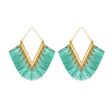 Load image into Gallery viewer, Ethnic Style Creative Triangle Earrings Exaggerated Geometry Tassel Earrings Fashion Autumn and Winter Jewelry
