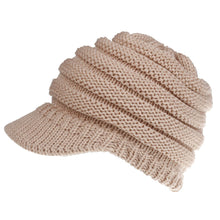 Load image into Gallery viewer, Women's Knitted Baseball Cap No Car Logo Open Ponytail Hat Men's and Women's Hats Skiing Sports Cap
