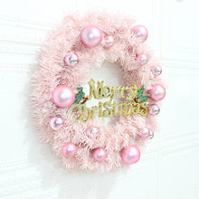 Load image into Gallery viewer, Christmas Decorative Pink Christmas Wreath 30/40/50cm Rattan Ring Shopping Window Scene
