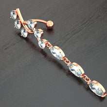 Load image into Gallery viewer, Belly Umbilical Ring Creative Chamfering Zircon Navel Decoration Umbilical Ring
