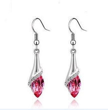 Load image into Gallery viewer, Fashion Shining Diamond Long Horse Eye Crystal Earrings Women's Crystal Eardrops Earrings
