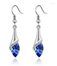 Load image into Gallery viewer, Fashion Shining Diamond Long Horse Eye Crystal Earrings Women's Crystal Eardrops Earrings
