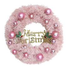 Load image into Gallery viewer, Christmas Decorative Pink Christmas Wreath 30/40/50cm Rattan Ring Shopping Window Scene
