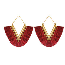 Load image into Gallery viewer, Ethnic Style Creative Triangle Earrings Exaggerated Geometry Tassel Earrings Fashion Autumn and Winter Jewelry
