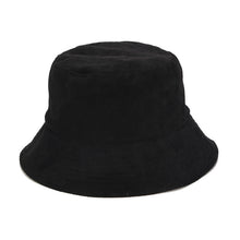 Load image into Gallery viewer, Suede Wide Brim Bucket Hat Men's and Women's Solid Color Light Board Double-Sided Wear Bucket Hat Autumn Outdoor Sun Hat
