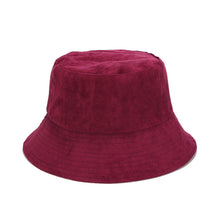 Load image into Gallery viewer, Suede Wide Brim Bucket Hat Men's and Women's Solid Color Light Board Double-Sided Wear Bucket Hat Autumn Outdoor Sun Hat
