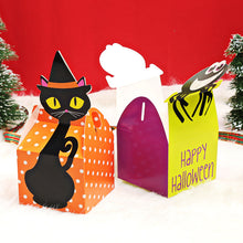 Load image into Gallery viewer, 5PCs Halloween Candy Box Biscuit Cake Box DIY Baking Food Packaging Box Pumpkin Theme Ornament Gift Box
