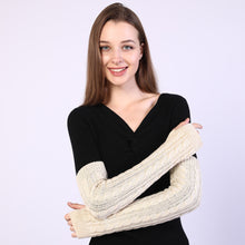Load image into Gallery viewer, Winter Half Finger Knitting Wool Gloves Long 8-Word Twist Knitted Warm Fingerless Oversleeve Arm Protection Sleeve
