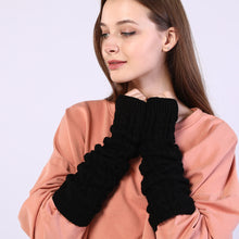 Load image into Gallery viewer, Winter Half Finger Knitting Wool Gloves Long 8-Word Twist Knitted Warm Fingerless Oversleeve Arm Protection Sleeve
