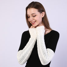 Load image into Gallery viewer, Winter Half Finger Knitting Wool Gloves Long 8-Word Twist Knitted Warm Fingerless Oversleeve Arm Protection Sleeve
