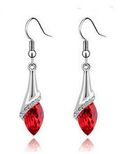 Load image into Gallery viewer, Fashion Shining Diamond Long Horse Eye Crystal Earrings Women's Crystal Eardrops Earrings
