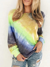 Load image into Gallery viewer, Spring and Autumn Print round Neck Long Sleeve Casual T-shirt Top Women's Clothing
