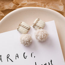 Load image into Gallery viewer, Autumn  Winter Earrings New Trendy Wool Ball Earrings Plush Autumn and Winter Women's Temperamental Earrings
