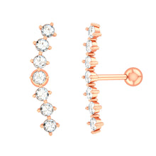 Load image into Gallery viewer, Exquisite Fashion 7 Zircon Ear Bone Stud Earrings Piercing Jewelry
