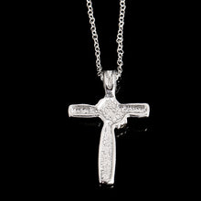 Load image into Gallery viewer, Women's Three Stone Cross Necklace Pendant Alloy Diamond-Studded Necklace
