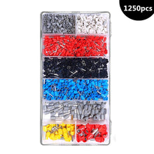 Load image into Gallery viewer, 1250pcs/box Wire Terminal Crimp Connector Insulated Uninsulated Cable Terminals End Ferrules HSC8 6-4A Crimping Pliers Tool

