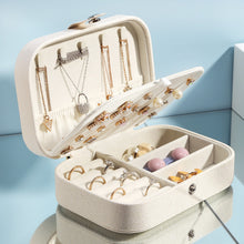 Load image into Gallery viewer, Jewelry Storage Box Double earrings ring flannel portable Box
