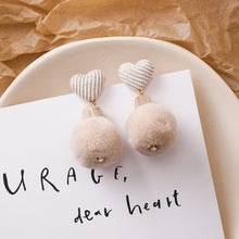 Load image into Gallery viewer, Autumn  Winter Earrings New Trendy Wool Ball Earrings Plush Autumn and Winter Women's Temperamental Earrings
