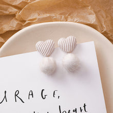 Load image into Gallery viewer, Autumn  Winter Earrings New Trendy Wool Ball Earrings Plush Autumn and Winter Women's Temperamental Earrings

