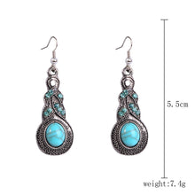 Load image into Gallery viewer, Ethnic Style Earrings Turquoise Retro National Style Earrings Set Bohemian Earrings
