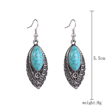 Load image into Gallery viewer, Ethnic Style Earrings Turquoise Retro National Style Earrings Set Bohemian Earrings
