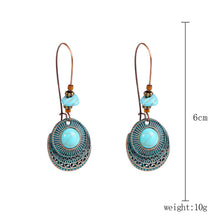 Load image into Gallery viewer, Ethnic Style Earrings Turquoise Retro National Style Earrings Set Bohemian Earrings
