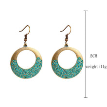 Load image into Gallery viewer, Ethnic Style Earrings Turquoise Retro National Style Earrings Set Bohemian Earrings

