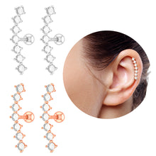Load image into Gallery viewer, Exquisite Fashion 7 Zircon Ear Bone Stud Earrings Piercing Jewelry
