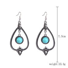 Load image into Gallery viewer, Ethnic Style Earrings Turquoise Retro National Style Earrings Set Bohemian Earrings
