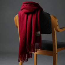Load image into Gallery viewer, Korean Style Cashmere Scarf Warm Scarf Thickened Tassel Female All-Match Dual-Use Solid Color Talma Autumn and Winter
