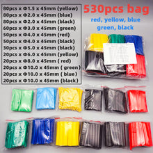 Load image into Gallery viewer, 127/135/164/328/530Pcs 2:1 Shrinkable Insulation Heat Shrinkable Tube Wire And Cable Data Cable Protector Electronic Diy
