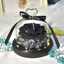 Load image into Gallery viewer, Preserved Fresh Flower Gift Christmas Valentine's Day Creative Gift Glass Cover Rose Dried Flower
