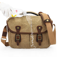 Load image into Gallery viewer, Waterproof Canvas Bag Retro DSLR Camera Bag Shoulder Crossbody Photography Digital Camera Bag Lens Storage Bag

