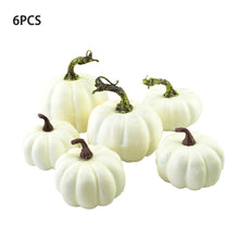 Load image into Gallery viewer, 12pcs Artificial Pumpkin Velvet Plush Material Soft Fake Pumpkin Autumn Harvest Thanksgiving Halloween Decoration
