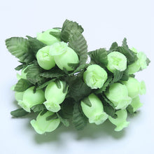 Load image into Gallery viewer, 12pcs Mini Artificial Flower Silk Rose Flower Bouquet for Wedding Party Home Decoration DIY Wreath Scrapbook accessories

