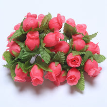 Load image into Gallery viewer, 12pcs Mini Artificial Flower Silk Rose Flower Bouquet for Wedding Party Home Decoration DIY Wreath Scrapbook accessories
