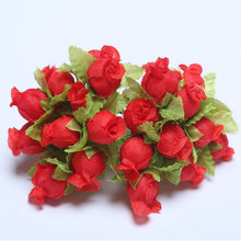 Load image into Gallery viewer, 12pcs Mini Artificial Flower Silk Rose Flower Bouquet for Wedding Party Home Decoration DIY Wreath Scrapbook accessories
